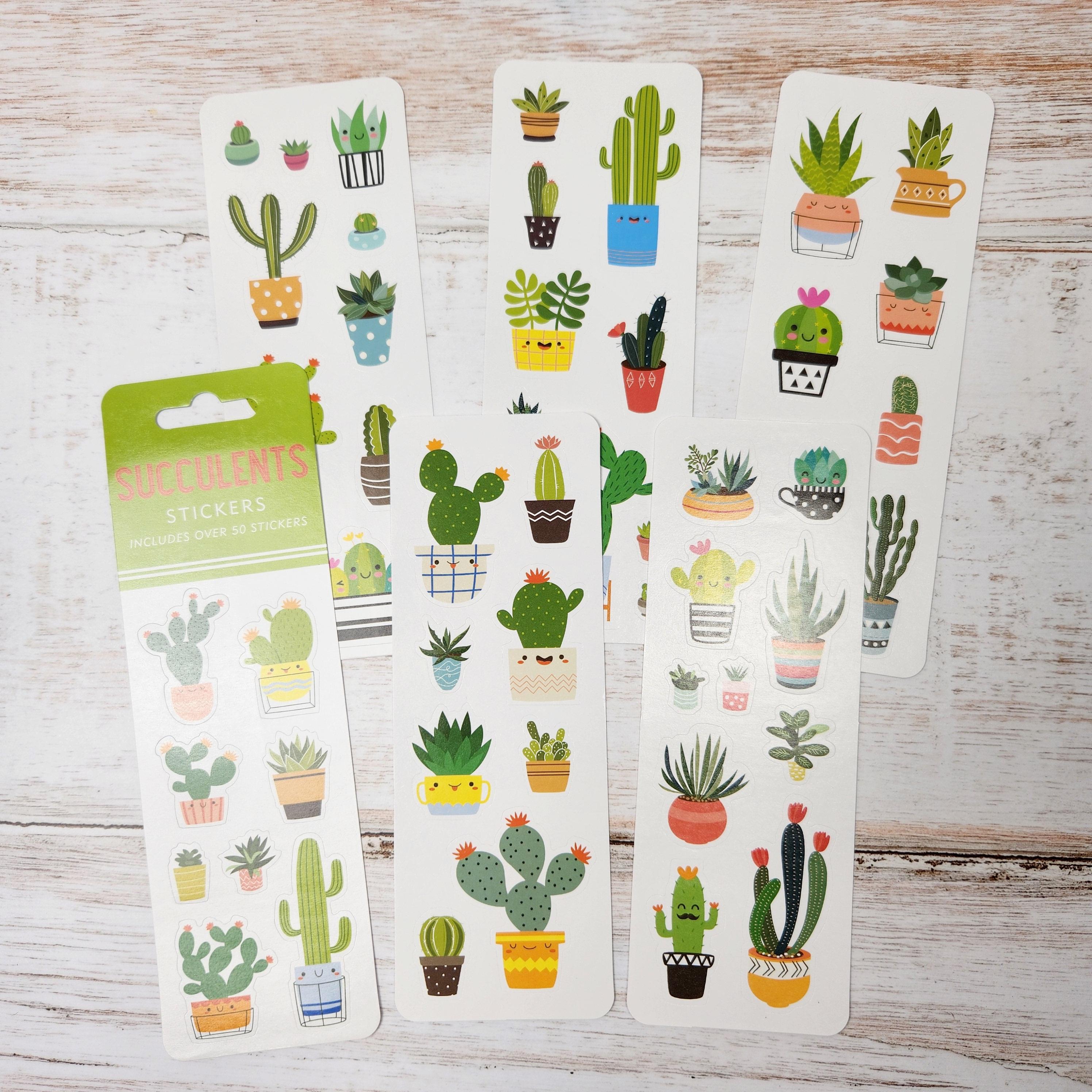 Peter Pauper Press Succulents Sticker Set 6 sheets with cacti - Paper Kooka Australia