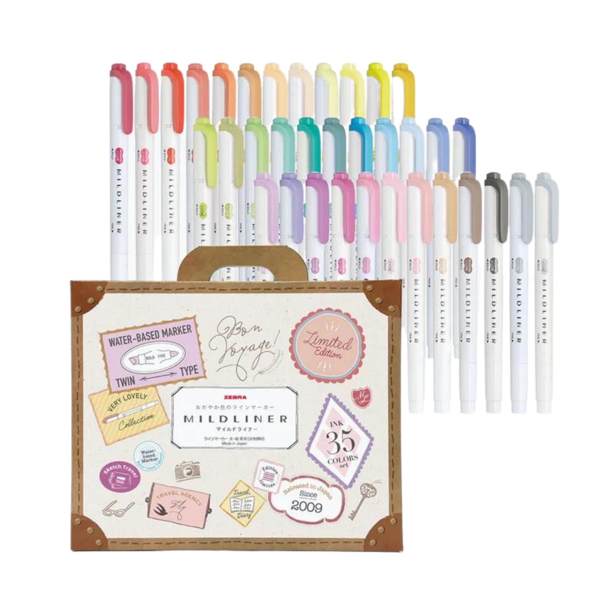 Zebra Mildliner Dual-tip Highlighters Complete Set - Paper Kooka Australia