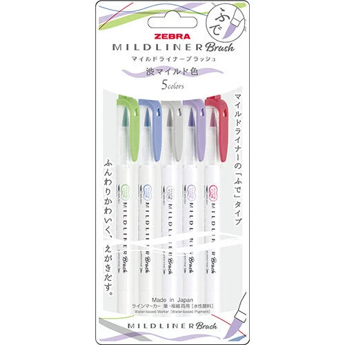 Pens : Zebra Mildliner Dual Tip Brush Pens