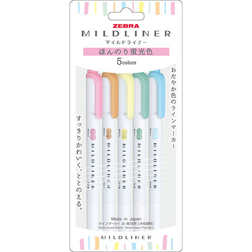 Pink set of Zebra Mildliner Dual-tip highlighters - Paper Kooka Australia