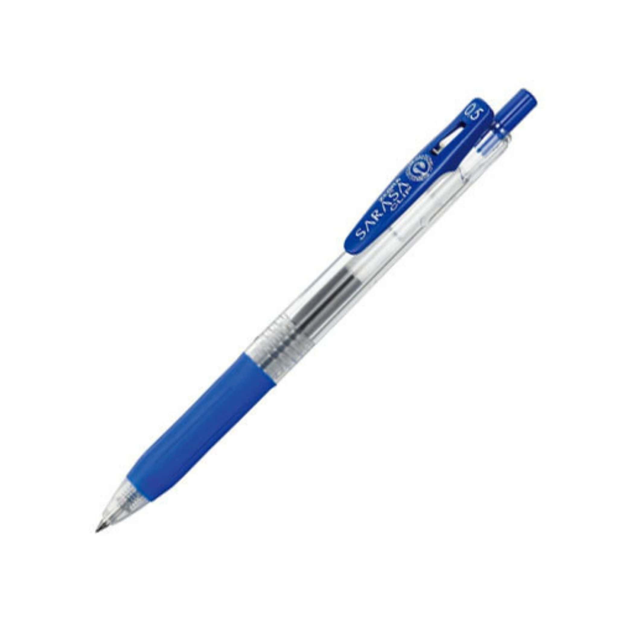 Zebra Sarasa rollerball blue gel pen - Paper Kooka