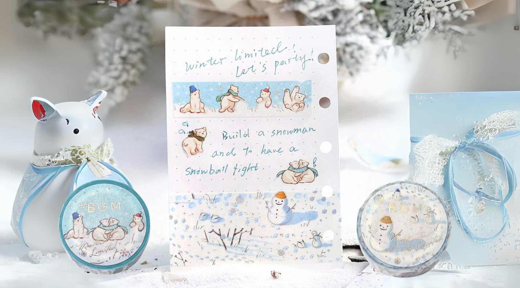 Get Festive with BGM’s Winter Limited Collection of Washi Tapes! Blog Post - Paper Kooka Stationery Shop Australia