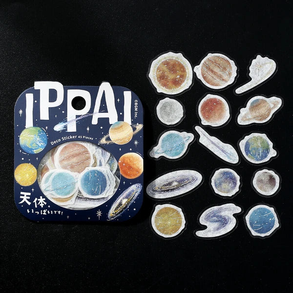 Lots of Celestial Bodies Flake Stickers