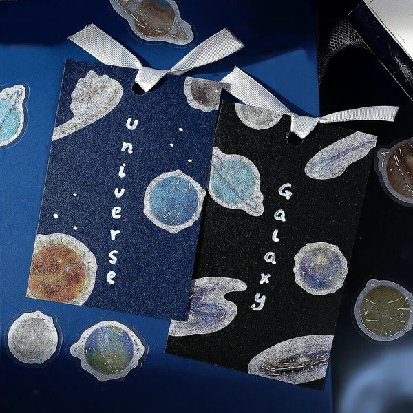 Lots of Celestial Bodies Flake Stickers