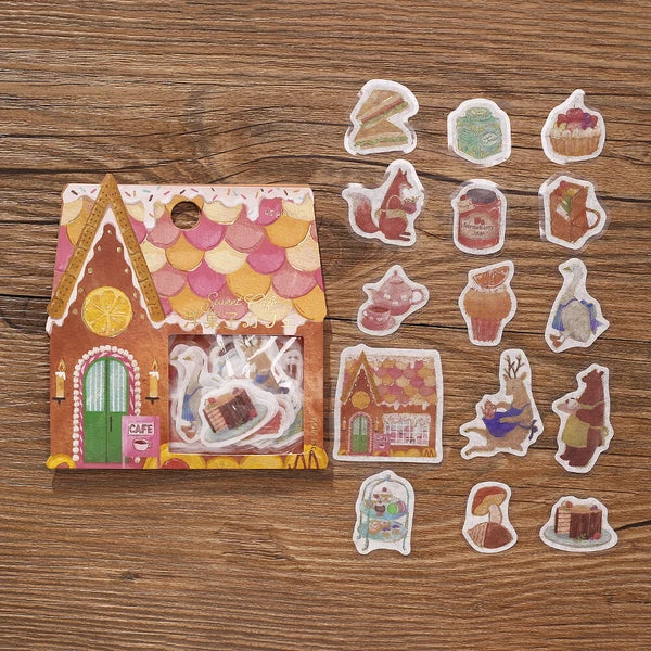 Fantasy Shopping Arcade Flake Stickers | Confectionery Café
