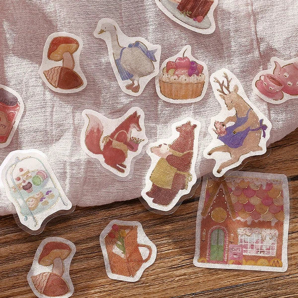 Fantasy Shopping Arcade Flake Stickers | Confectionery Café