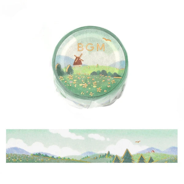 Dreamy Scenery washi tape | Grassy Field