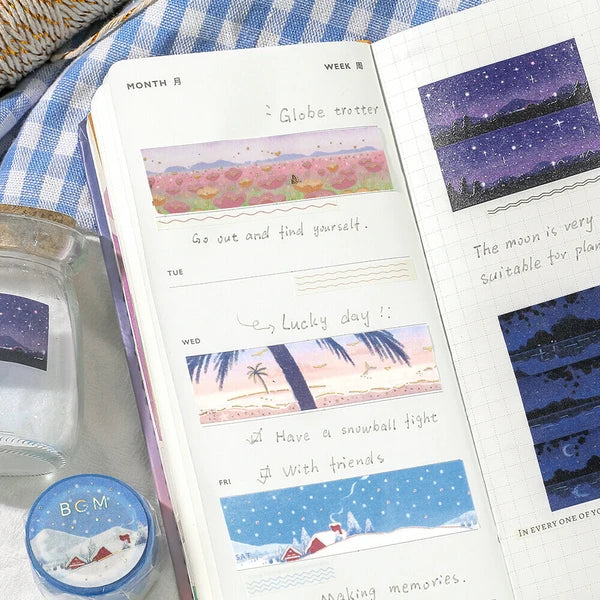 Dreamscape washi tape | Snow Country