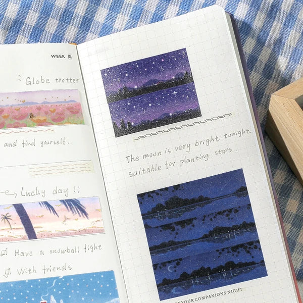 Dreamscape washi tape | Lake at Night