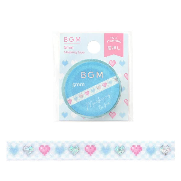 Pixel Hearts thin washi tape