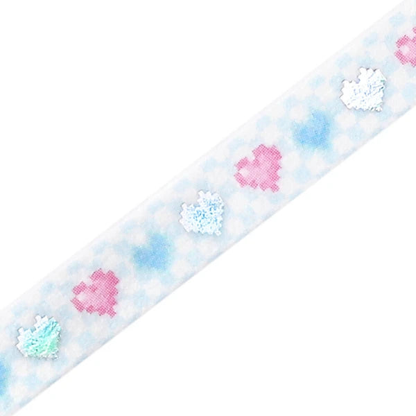 Pixel Hearts thin washi tape