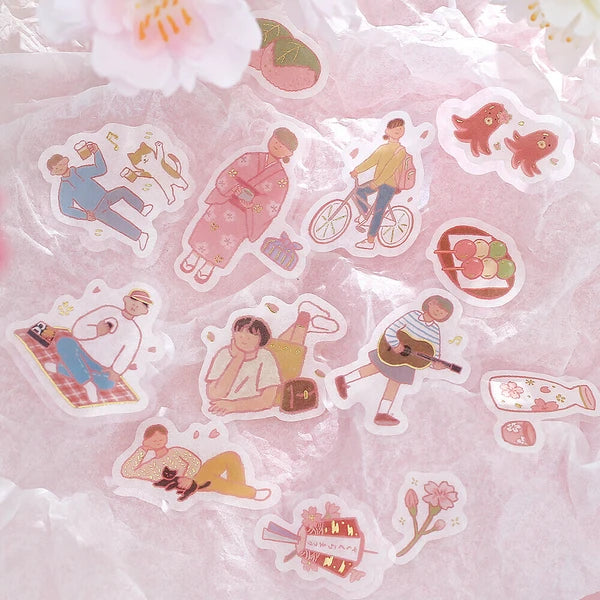 Cherry Blossom Flake Stickers | Uki Uki Uki Hanami