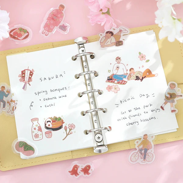 Cherry Blossom Flake Stickers | Uki Uki Uki Hanami