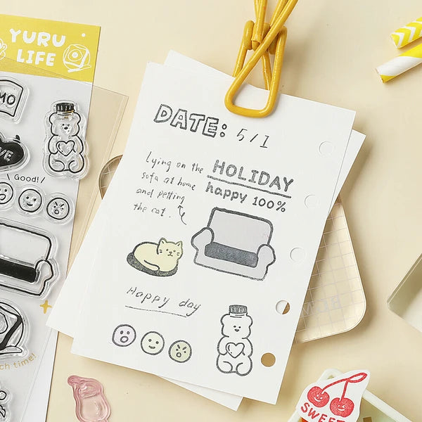 Diary Clear Stamps | Yuru Life