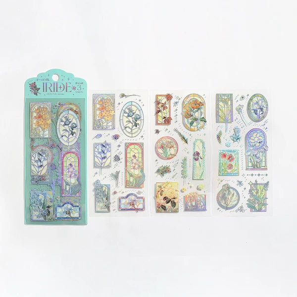 Iride PET Clear Stickers | Stained Glass