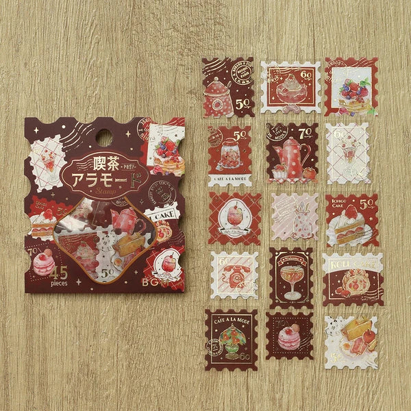 Coffee a La Mode Collection Flake Stickers | Post Office Red