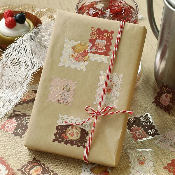 Coffee a La Mode Collection Flake Stickers | Post Office Red