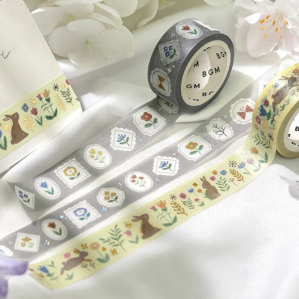 Nordic Forest Collection washi tape | Flowers and Rabbits