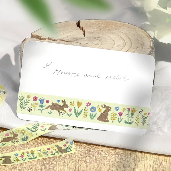 Nordic Forest Collection washi tape | Flowers and Rabbits