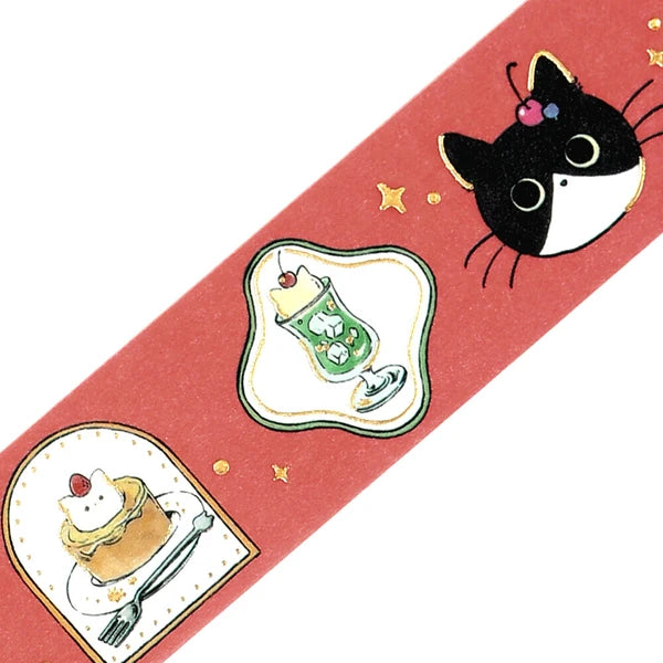 Black Cat Coffee Shop Washi Tape | Café Frame
