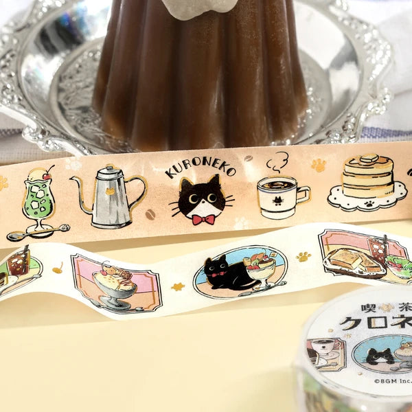 Black Cat Coffee Shop Washi Tape | Welcome!