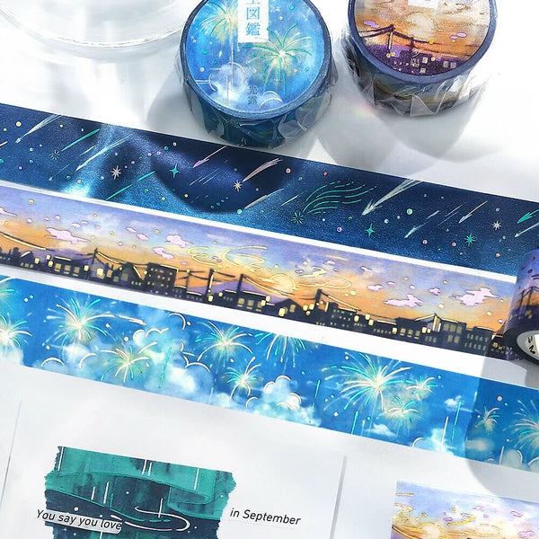 Sky Illustrated Book washi tape | Meteor
