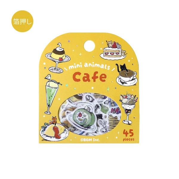 Mini Mini Animals Flake Stickers | Café