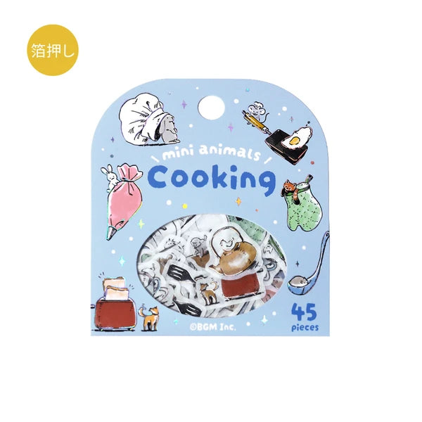 Mini Mini Animals Flake Stickers | Cooking