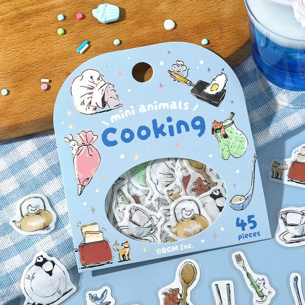 Mini Mini Animals Flake Stickers | Cooking