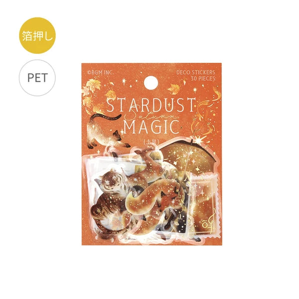Stardust Magic PET Flake Stickers | Saturn