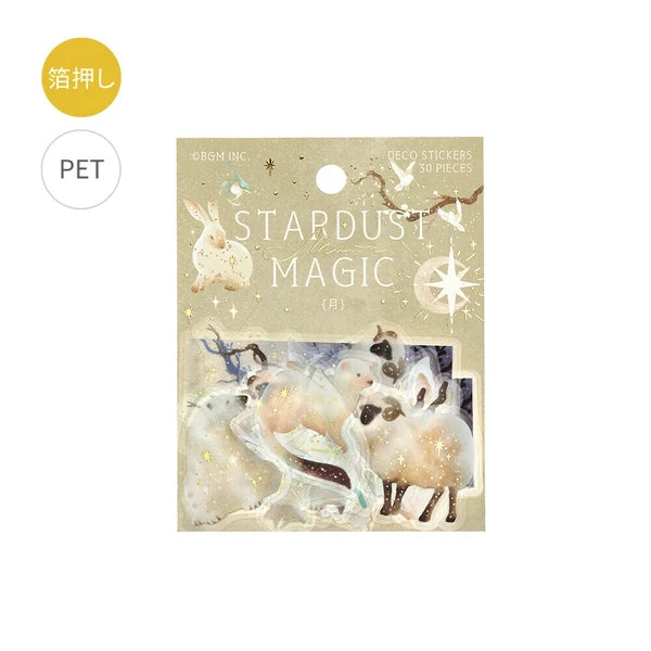 Stardust Magic PET Flake Stickers | Moon