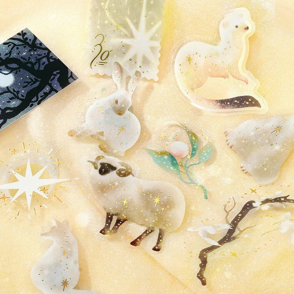 Stardust Magic PET Flake Stickers | Moon