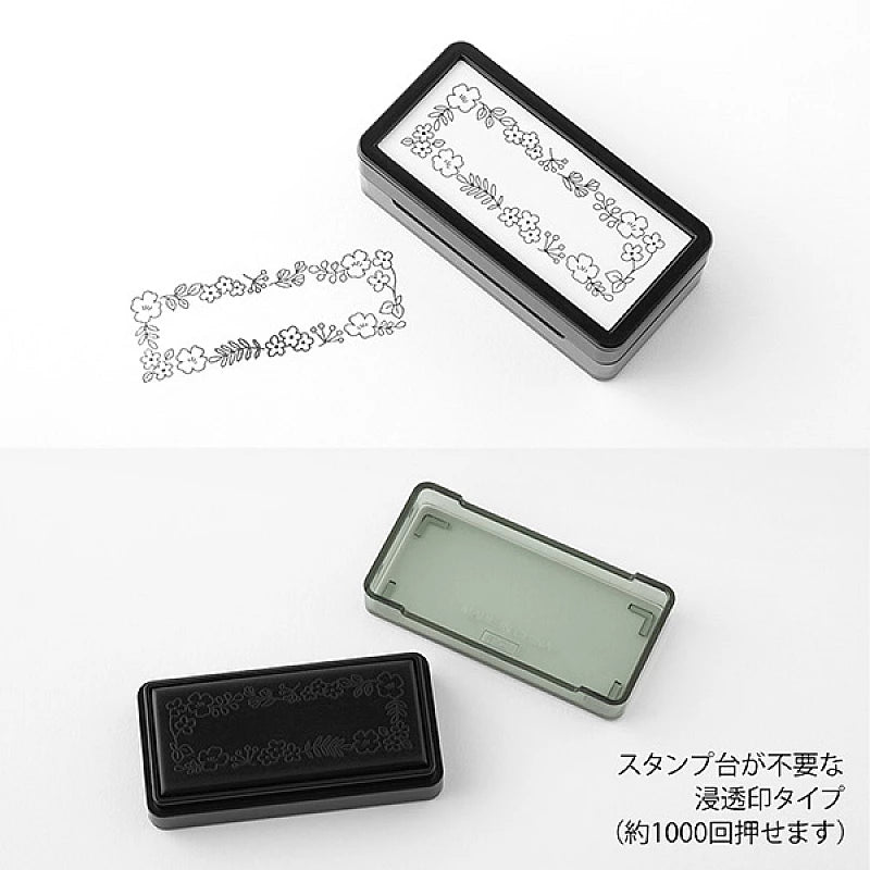 Self-inking Half-Stamp - Flower