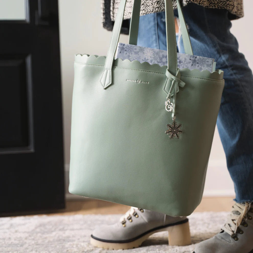 Large Tote with Snowflake Charm