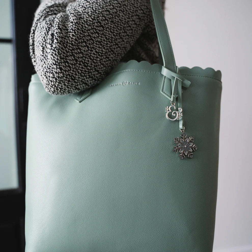 Large Tote with Snowflake Charm