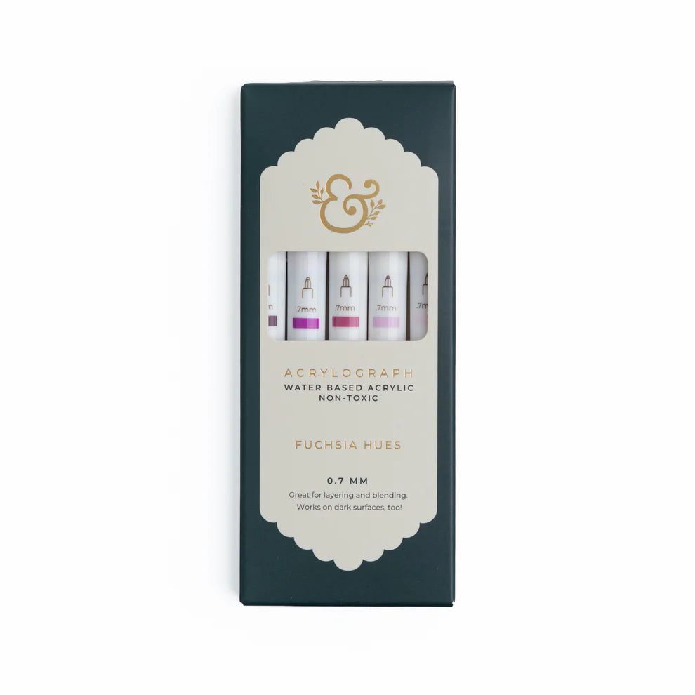 Acrylograph Pens | Fuchsia Hues - Set of 5