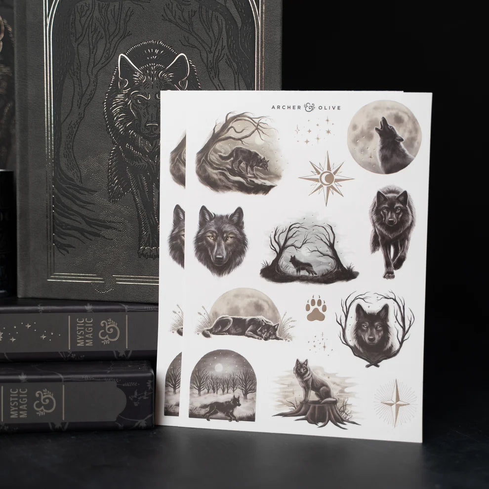 Wolf in the Night Stickers