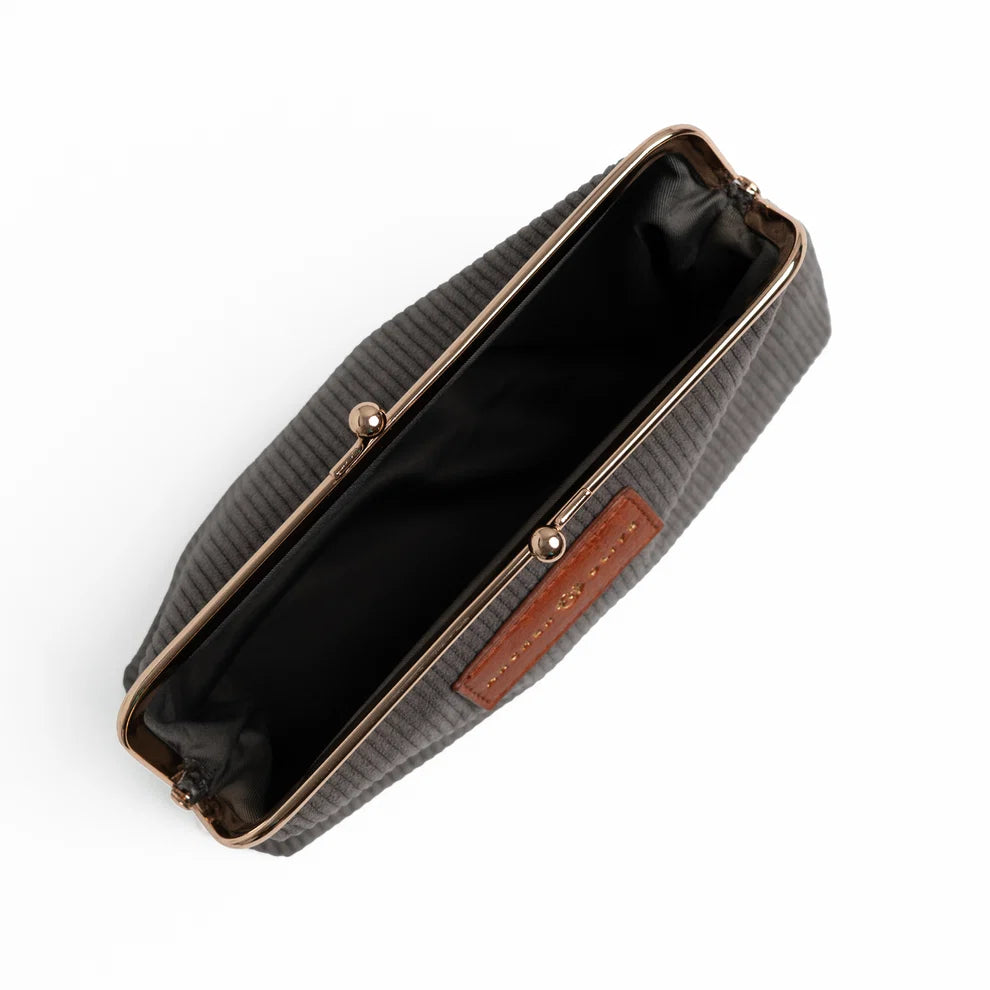 Quiet Corners Kiss-Lock Pouch | Gray