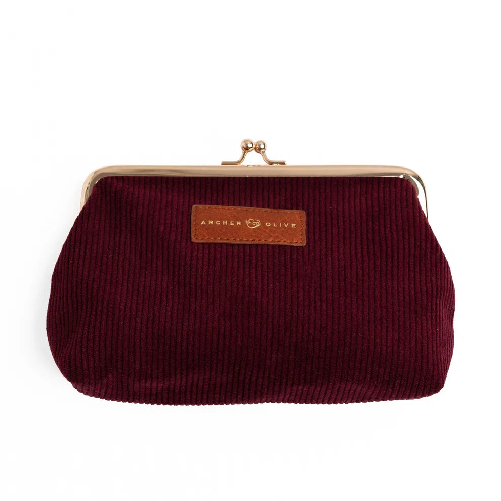 Quiet Corners Kiss-Lock Pouch | Maroon
