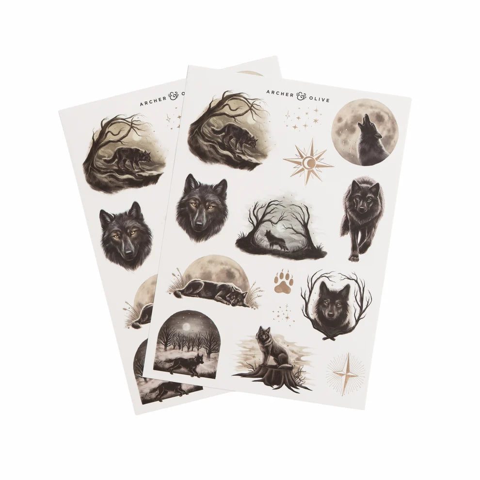 Wolf in the Night Stickers