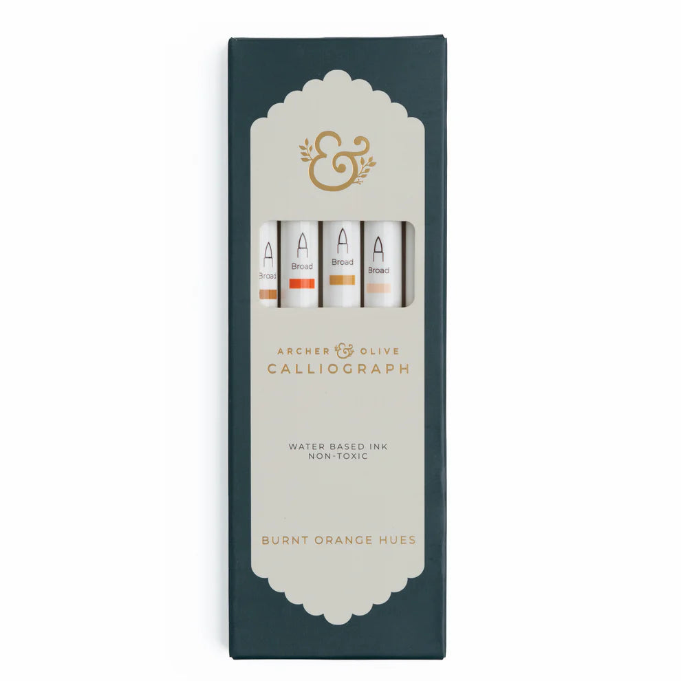 Calliographs Pens | Burnt Orange Hues - Sets of 5