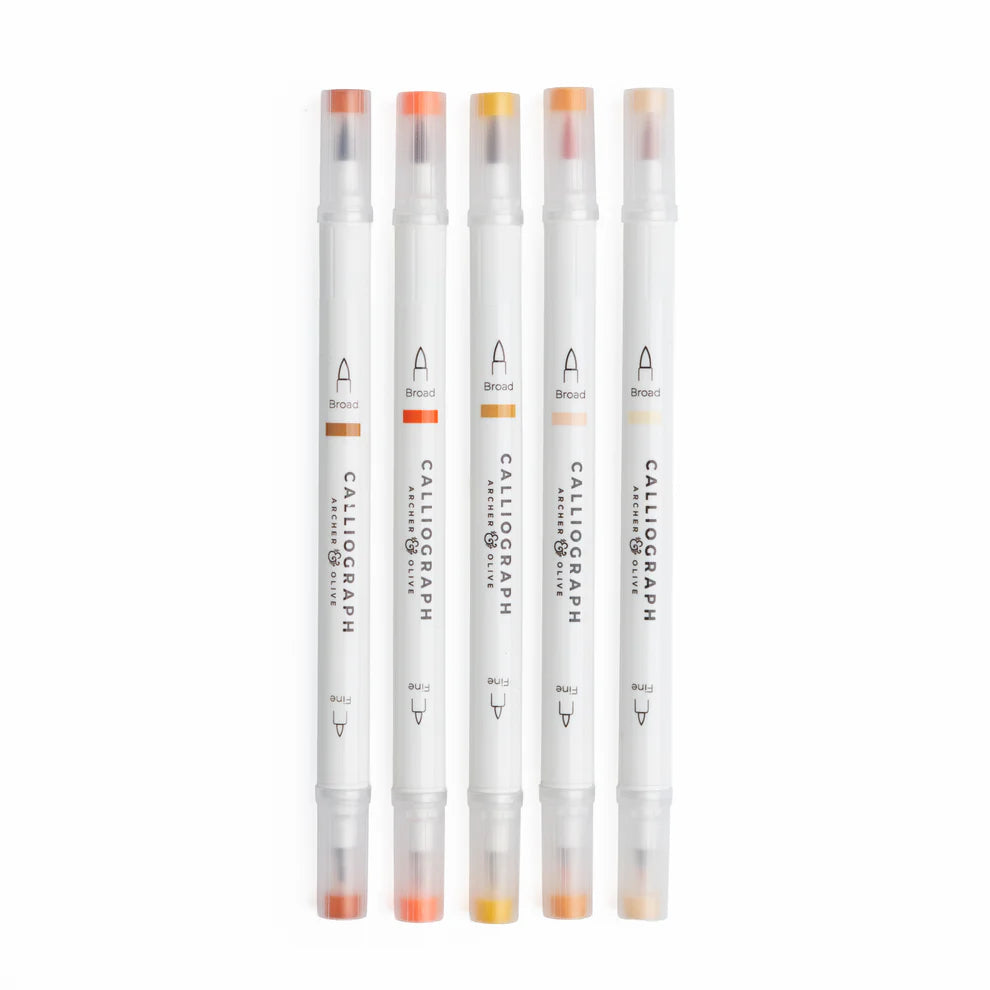 Calliographs Pens | Burnt Orange Hues - Sets of 5