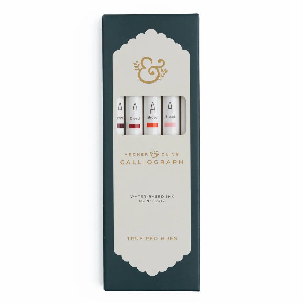 Calliographs Pens | True Red Hues - Sets of 5