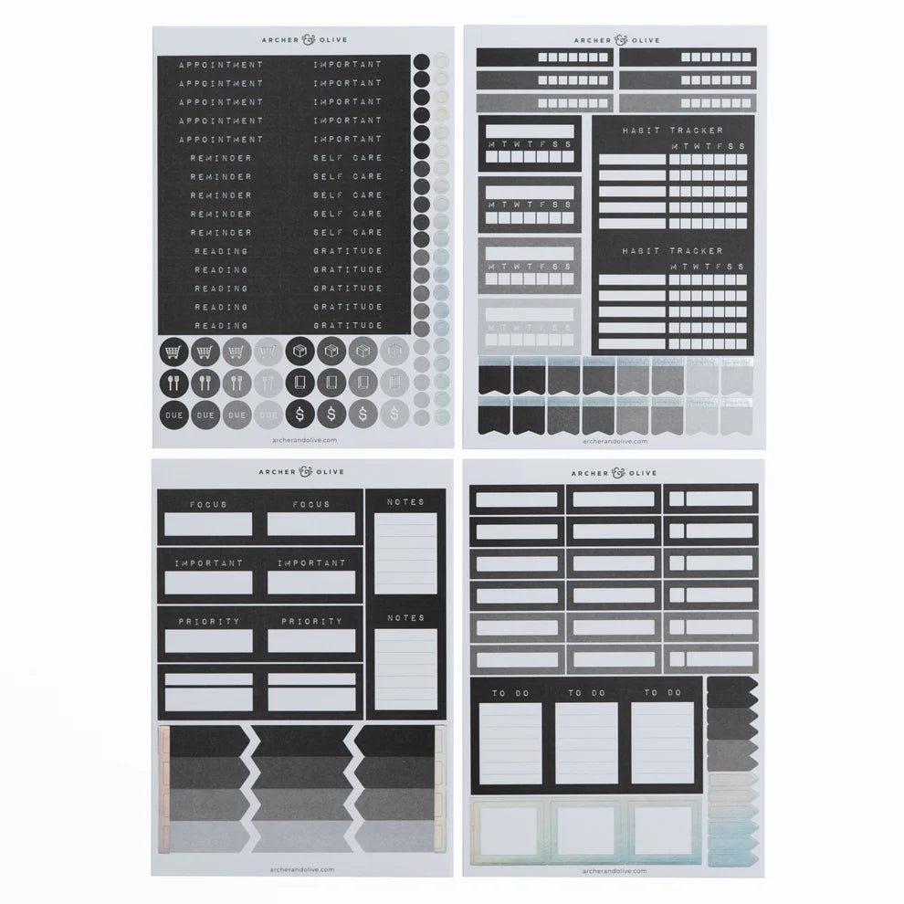 Ink & Type Planning Sticker Set
