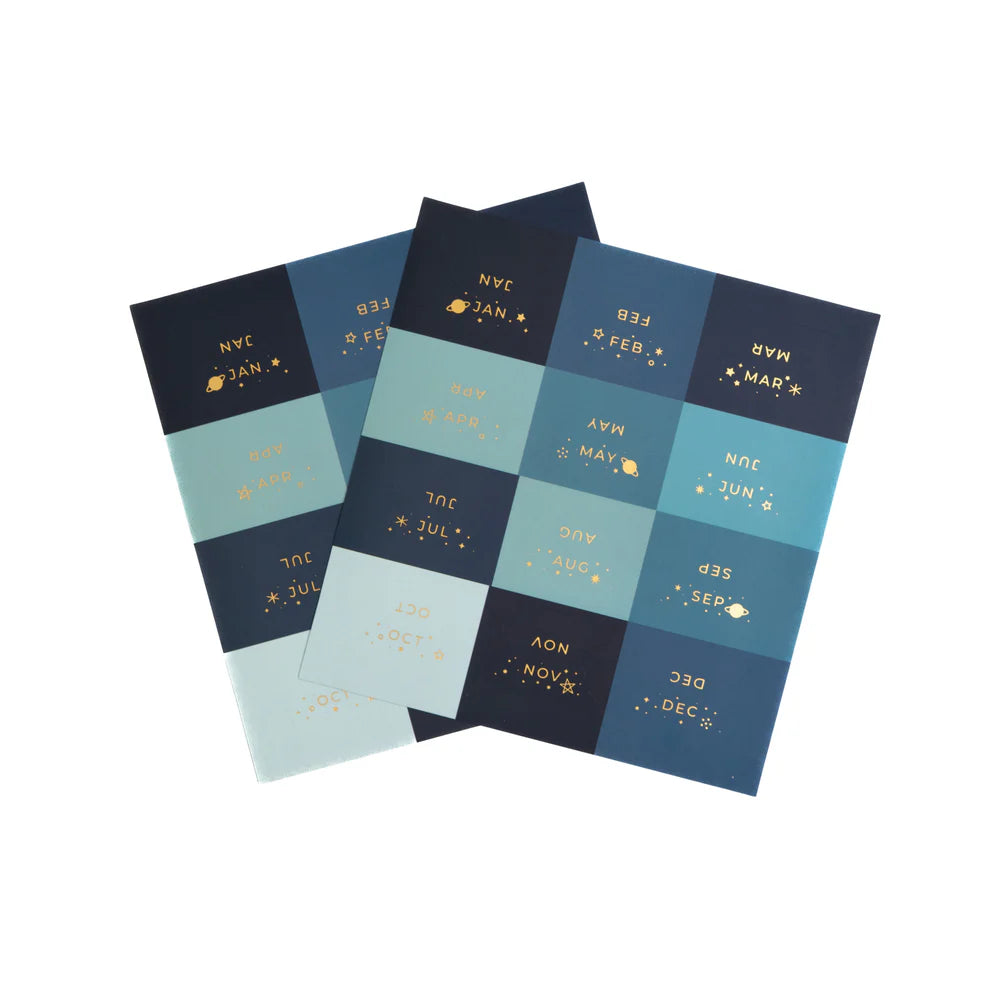 Monthly Vinyl Planner Tabs | Majestic Skies [PRE-ORDER]