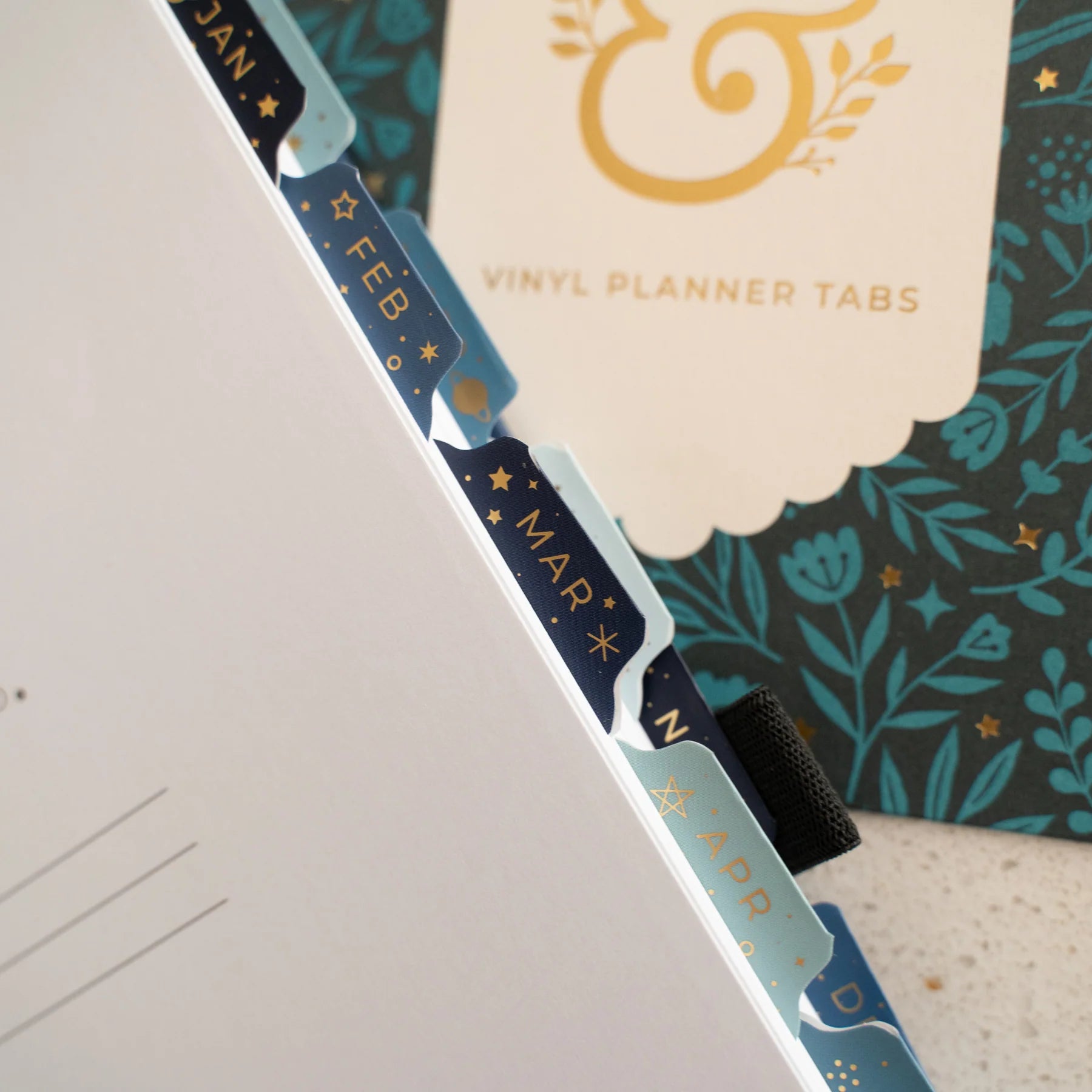 Monthly Vinyl Planner Tabs | Majestic Skies [PRE-ORDER]