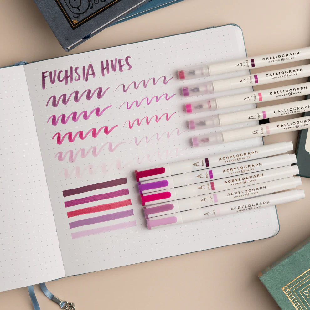 Calliographs Pens | Fuchsia Hues - Sets of 5