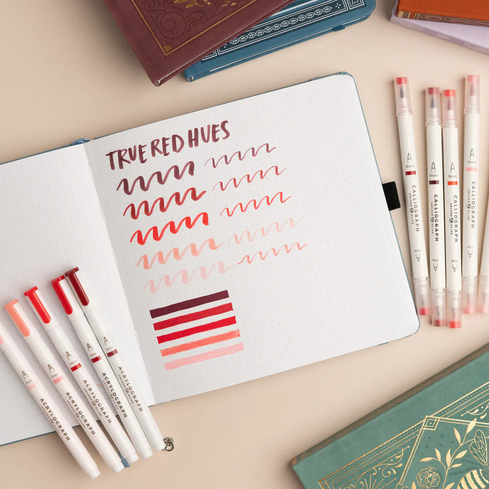 Calliographs Pens | True Red Hues - Sets of 5