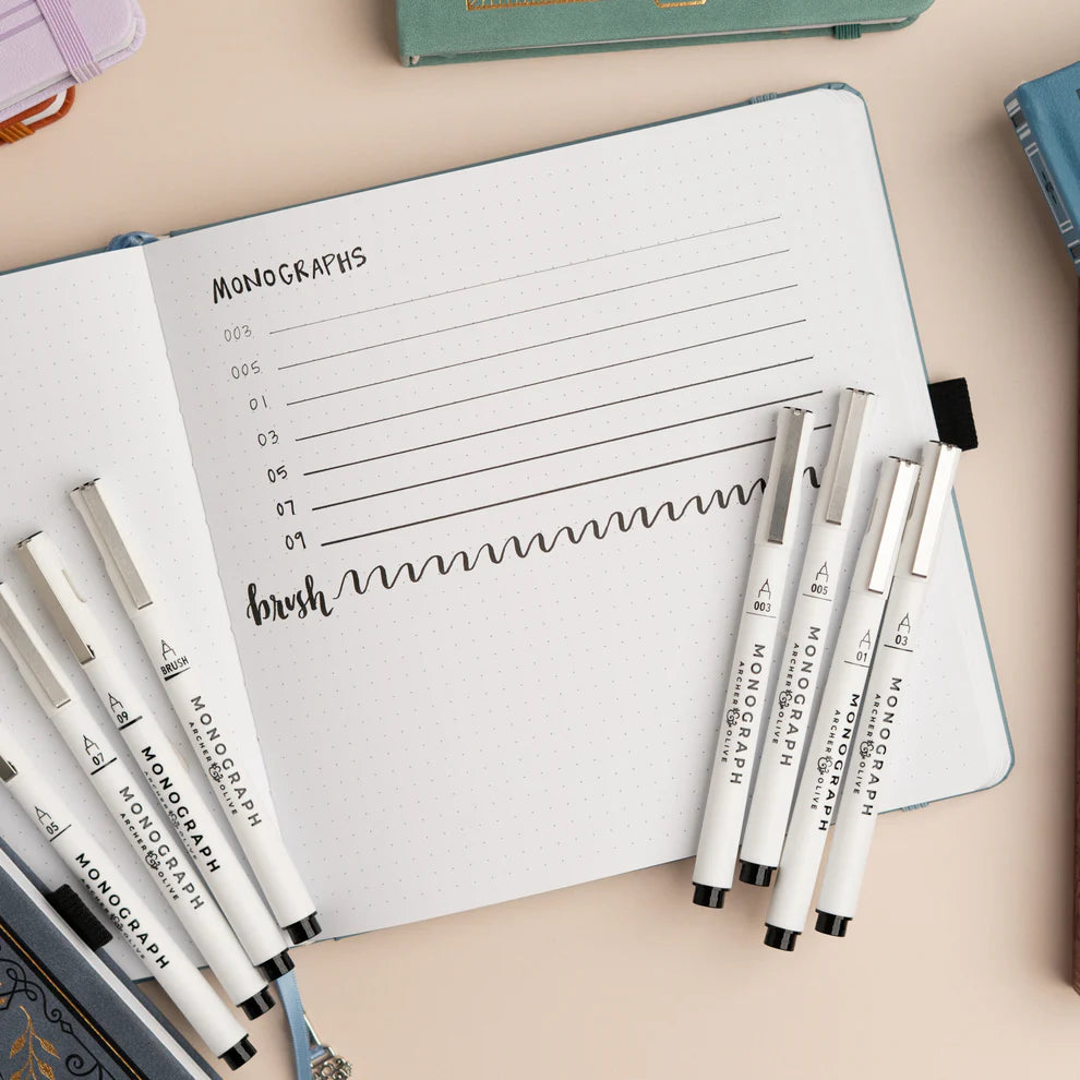 Monograph Brush Pens | Set of 3