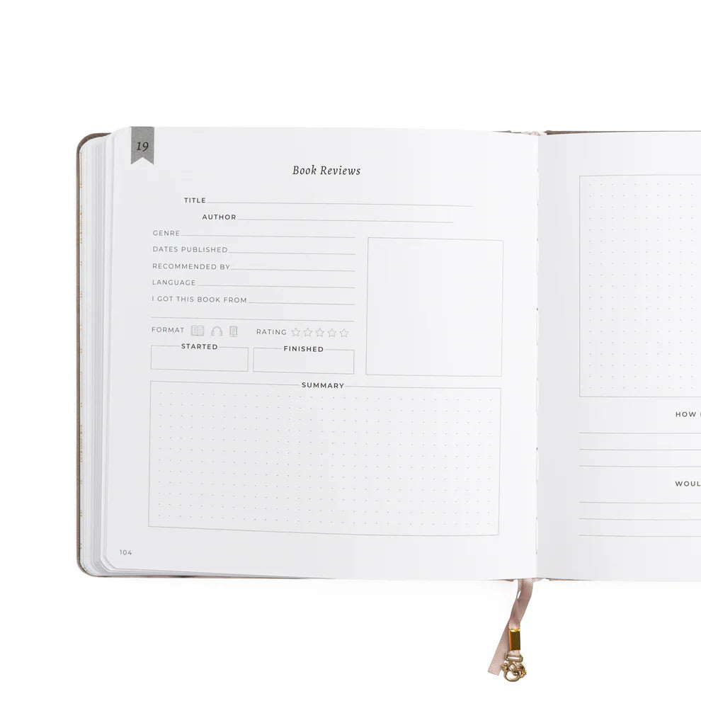 8x8 Square Reading Journal | Vintage Library in Lilac [PRE-ORDER]